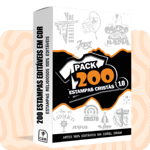 01 Pack 200 Artes Estampas Cristãs pra Camisas 2026