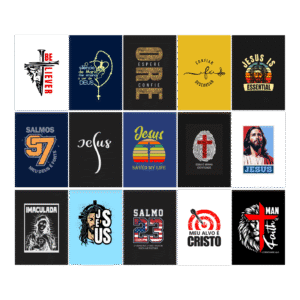 02 Pack 200 Artes Estampas Cristãs pra Camisas 2026