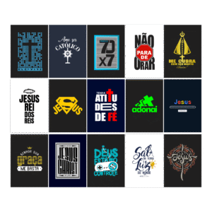 03 Pack 200 Artes Estampas Cristãs pra Camisas 2026