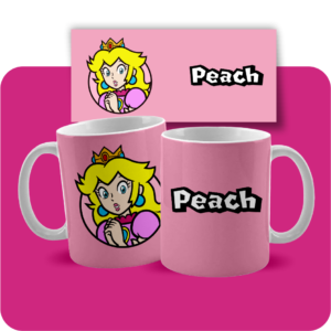 Arte Caneca Peach 004- SUPER MARIO