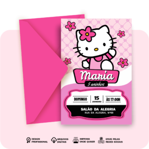 Arte Convite 001- HELLO KITTY