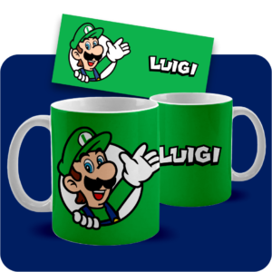 Arte Caneca 002- LUIGI SUPER MARIO